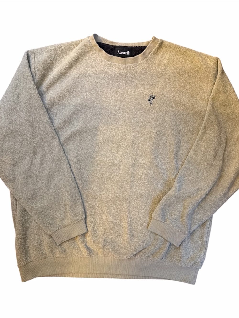 Ashworth Men’s Crewneck Sweater in Light Beige Khaki XL